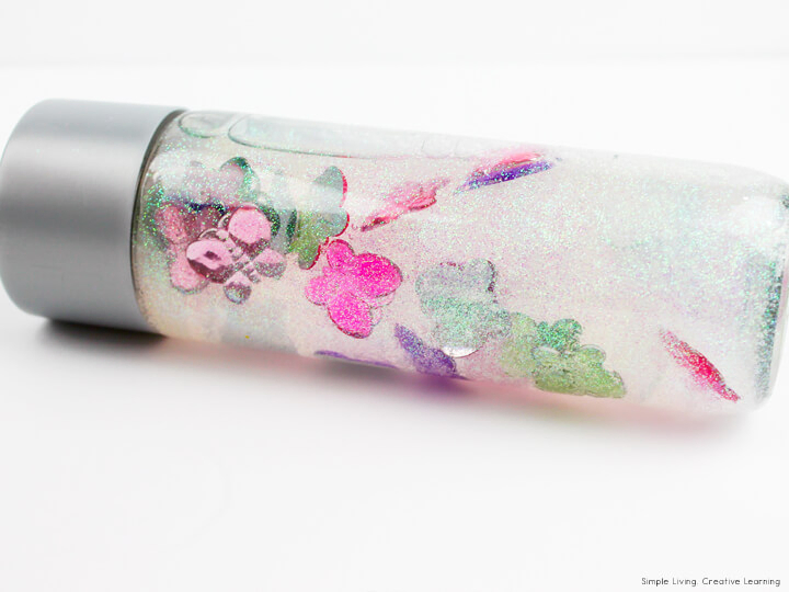butterfly discovery bottle with glitters